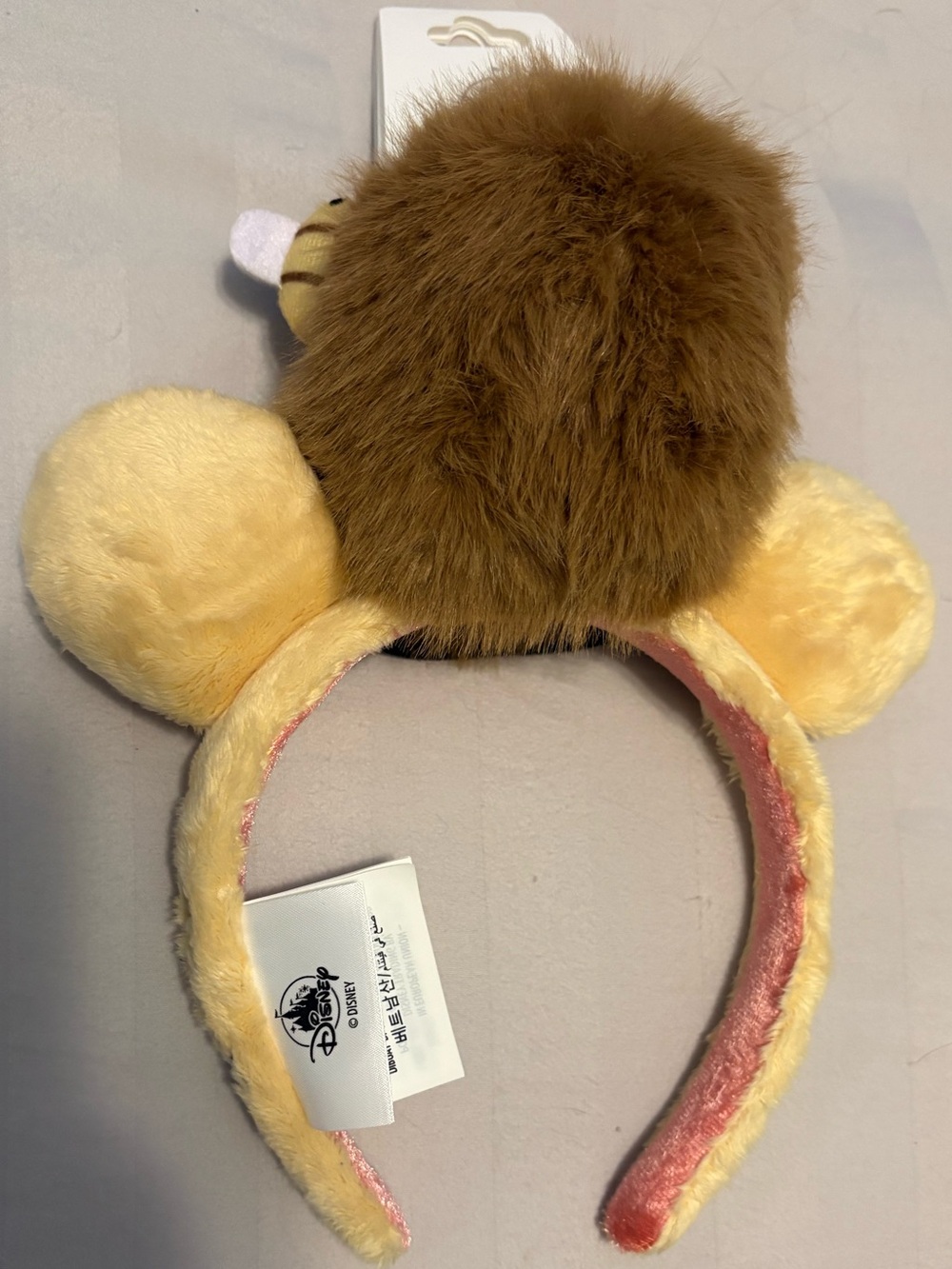 Disney Plush Lion Headband in Yellow, Brown and Pink
